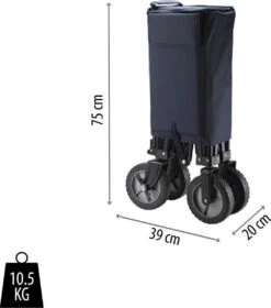 Campart Bolderkar HC-0910 - Opvouwbaar - Bolderwagen Met Stevig Harmonicaframe - Inclusief Opbergtas En Bodemplaat - Blauw -Buitenkampeer Winkel 1060x1200 1