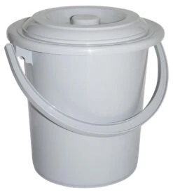 Curver Camping Toiletemmer - Met Deksel - 5 L - Ø 23,5 Cm - Lichtgrijs -Buitenkampeer Winkel 1077x1200 1