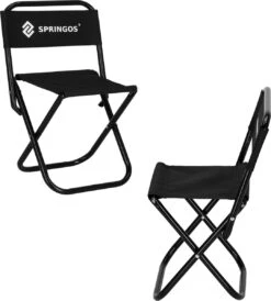Springos Campingstoel | Kampeerstoel | Vouwstoel | Klapstoel | Zwart -Buitenkampeer Winkel 1080x1200 1
