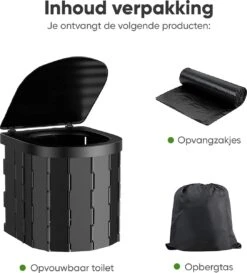 KNGZ Outdoor Gear – Camping Toilet – Nieuw Model – Biologisch Afbreekbare Zakjes – Opvouwbare Camping Toilet Met Deksel – Camping Toilet Hoge Zit – Draagbare WC Emmer Volwassen – Draagbaar Mobiel Potje – Nachtemmer – Opvouwbaar Toilet – Kamperen -Buitenkampeer Winkel 1087x1200 1