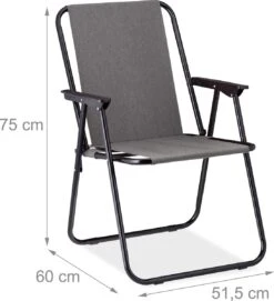 Relaxdays Campingstoel Inklapbaar Set Van 2 - Klapstoel 100 Kg - Visstoel Met Armleuningen - Grijs -Buitenkampeer Winkel 1094x1200 1