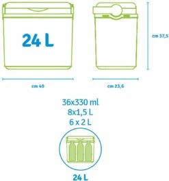 Norlander Koelbox Deluxe - 24 Liter - 40 X 23,6 X 37,5cm - Zwart -Buitenkampeer Winkel 1124x1200