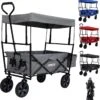 AREBOS Handwagen Vouwbare Dak Handwagen Vouwbare Trolley Uitrustingswagen Grijs -Buitenkampeer Winkel 1125x1200 3