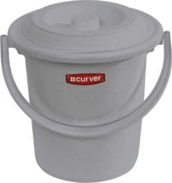 Curver Camping Toiletemmer - Met Deksel - 5 L - Ø 23,5 Cm - Lichtgrijs -Buitenkampeer Winkel 1127x1200 5
