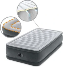 Intex Luchtbed - 1-Persoons - 99 X 191 X 46 Cm - Grijs - Met Ingebouwde Pomp, Hoeslaken Antraciet En Reparatieset 18 Intex Luchtbed - 1-Persoons - 99 X 191 X 46 Cm - Grijs - Met Ingebouwde Pomp, Hoeslaken Antraciet En Reparatieset -Buitenkampeer Winkel 1133x1200 1