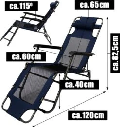 Ligstoel 155x60cm - Opvouwbaar Campingstoel Ligbed Strandstoel Tuinstoel Vouwligstoel Blauw 39 Ligstoel 155x60cm - Opvouwbaar Campingstoel Ligbed Strandstoel Tuinstoel Vouwligstoel Blauw -Buitenkampeer Winkel 1134x1200