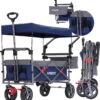 AREBOS Premium Steekwagen Met Dak Opvouwbare Tuinkar Handkar Bolderkar Blauw / Grijs -Buitenkampeer Winkel 1136x1200 1