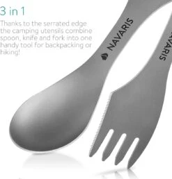 Navaris 2x Spork Titanium Campingbestek - Vork, Mes En Lepel In één - Bestek Voor Onderweg En Op Reis - Lichtgewicht - Inclusief Bewaarzakje 13 Navaris 2x Spork Titanium Campingbestek - Vork, Mes En Lepel In één - Bestek Voor Onderweg En Op Reis - Lichtgewicht - Inclusief Bewaarzakje -Buitenkampeer Winkel 1148x1200 9