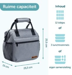 ForDig Lunchtas Grijs - Koeltas Gemaakt Van 600D Polyester Met PEVA-Voering - Ruimte Voor Lunchtrommel / Snacks / Blikjes - Koel Tas Met Mesh Opbergruimtes En Ruimte Voor Bestek - Lunch Tas Cool Bag - Coolerbag - Kleine Cooler 12 ForDig Lunchtas Grijs - Koeltas Gemaakt Van 600D Polyester Met PEVA-Voering - Ruimte Voor Lunchtrommel / Snacks / Blikjes - Koel Tas Met Mesh Opbergruimtes En Ruimte Voor Bestek - Lunch Tas Cool Bag - Coolerbag - Kleine Cooler -Buitenkampeer Winkel 1150x1200 2