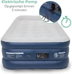 LifeGoods Luchtbed - 1 Persoons - Met Ingebouwde Pomp - Incl. Draagtas En Reparatiekit -Buitenkampeer Winkel 1159x1200 3