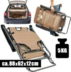 Ligstoel Opvouwbaar 155x60cm - Lichte Ligbed Relaxstoel Tuinstoel Campingstoel Strandstoel -Buitenkampeer Winkel 1176x1200