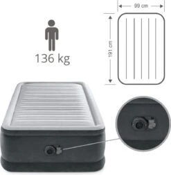 Intex Luchtbed - 1-Persoons - 99 X 191 X 46 Cm - Grijs - Met Ingebouwde Pomp, Hoeslaken Antraciet En Reparatieset 19 Intex Luchtbed - 1-Persoons - 99 X 191 X 46 Cm - Grijs - Met Ingebouwde Pomp, Hoeslaken Antraciet En Reparatieset -Buitenkampeer Winkel 1177x1200 1