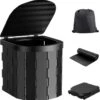 Merkloos Camping Toilet Met Draagtas En 10 Vuilzakken - Toiletemmer Draagbaar Met Deksel