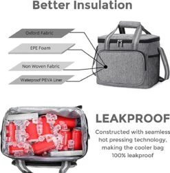 IBright Koeltas Opvouwbaar 15 Liter - 4 Laags Geïsoleerde Lunchtas - Waterdicht - Zwart -Buitenkampeer Winkel 1182x1200 2