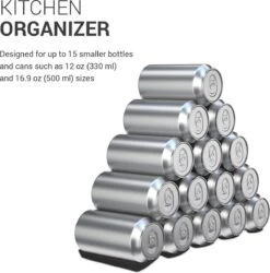 Kwmobile 1x Opvouwbare Houder Voor Flessen En Blikjes - Voor Koelkast En Voorraadkast - Siliconen Flessenhouder In Zwart - 31 X 9,5 X 1 Cm -Buitenkampeer Winkel 1184x1200 6