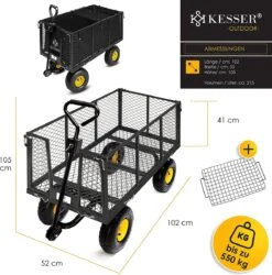 Exxen KESSER® Bolderkar, 550 Kg Belastbaar, Tuinwagen, Transportwagen, Tuinwagen, Uitneembaar Zeil, Gereedschapswagen, Handwagen, Veelzijdig Inzetbaar, Zwart 15 Exxen KESSER® Bolderkar, 550 Kg Belastbaar, Tuinwagen, Transportwagen, Tuinwagen, Uitneembaar Zeil, Gereedschapswagen, Handwagen, Veelzijdig Inzetbaar, Zwart -Buitenkampeer Winkel 1185x1200 2
