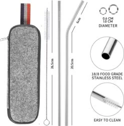 House Of Husk Reisbestek - Reis Bestekset - Chopsticks - Metalen Rietjes Met Borstel - Lepel - Vaatwasserbestendig - RVS - 7 Delig - Zilver -Buitenkampeer Winkel 1186x1200 6