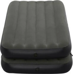 Bestway 3-in-1 Luchtbed - Connect - Zwart - 188x99cm - PVC/Polyester - Single, Double Single En Twin Opblaasbed - Tritech Materiaal - I-Beam Constructie -Buitenkampeer Winkel 1187x1200