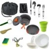 Camping Outdoor Kookset 13-delig Camping Servies En Pannen Pannenset Keukengerei - BPA-vrij & Geen Giftige Stoffen - Opvouwbaar & Licht - Ideaal Voor Reizen, Festival, Wandelen -Buitenkampeer Winkel 1188x1200 13