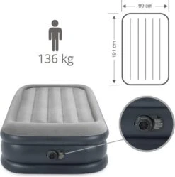 Intex Luchtbed - 1-Persoons - 99 X 191 X 42 Cm - Grijs - Met Pomp, Hoeslaken Zwart En Reparatieset 16 Intex Luchtbed - 1-Persoons - 99 X 191 X 42 Cm - Grijs - Met Pomp, Hoeslaken Zwart En Reparatieset -Buitenkampeer Winkel 1189x1200 2