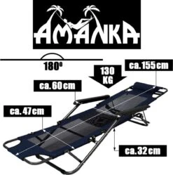 Ligstoel 155x60cm - Opvouwbaar Campingstoel Ligbed Strandstoel Tuinstoel Vouwligstoel Blauw 27 Ligstoel 155x60cm - Opvouwbaar Campingstoel Ligbed Strandstoel Tuinstoel Vouwligstoel Blauw -Buitenkampeer Winkel 1190x1200
