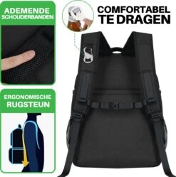 Brisby 4 Laags Geïsoleerde Koeltas Rugzak - 25 Liter - Met Handige Vakken Voor Bestek En Essentials - Waterafstotend Materiaal - Zwart -Buitenkampeer Winkel 1192x1200 4