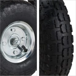 Relaxdays Bolderkar Tuin - Platte Tuinwagen - Luchtbanden - 200 Kg - Transportkar - Staal -Buitenkampeer Winkel 1197x1200 30