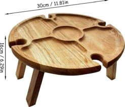 Merkloos Opvouwbare Draagbare Picknicktafel, Outdoor Opvouwbare Lichtgewicht Kampeertafel 30,5 Cm Kleine Houten Wijnpicknicktafel Voor Feest, Strand, Tuin, Camping, Barbecue, Reizen -Buitenkampeer Winkel 1200x1027