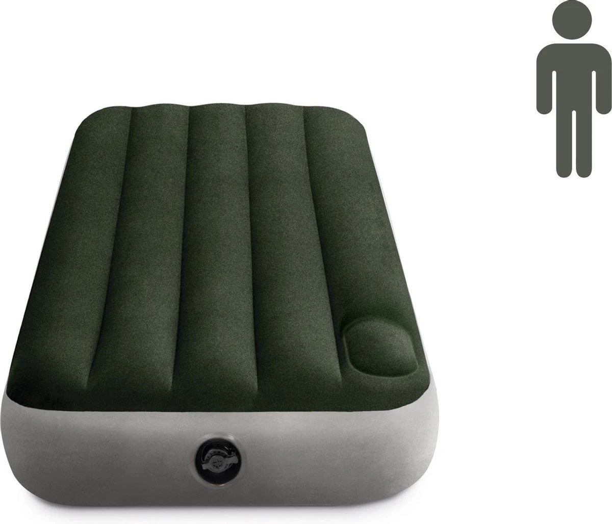 Intex Luchtbed - Downy - Formaat: Cot - B76 X L191 X H25 Cm - Ingebouwde Voetpomp- Met Reparatieset 4 Intex Luchtbed - Downy - Formaat: Cot - B76 X L191 X H25 Cm - Ingebouwde Voetpomp- Met Reparatieset - Afbeelding 2