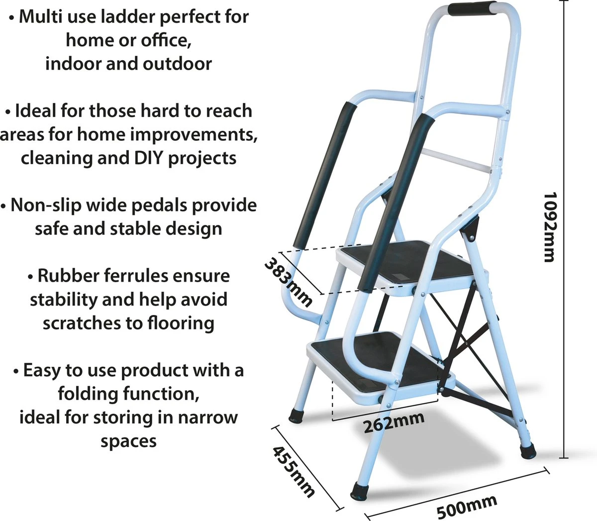 Aidapt Opstapkruk Met Leuning - 2 Treden 6 Aidapt Opstapkruk Met Leuning - 2 Treden - Afbeelding 4