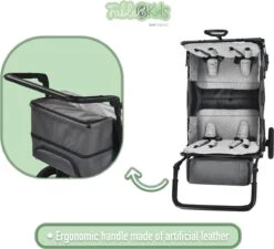 FableKids LEO X4Plus Opvouwbare Wagen Met Dak Fossil Grey -Buitenkampeer Winkel 1200x1091 2