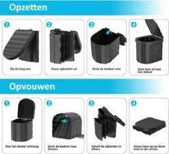 Merkloos Camping Toilet Met Draagtas En 10 Vuilzakken - Toiletemmer Draagbaar Met Deksel -Buitenkampeer Winkel 1200x1091 4