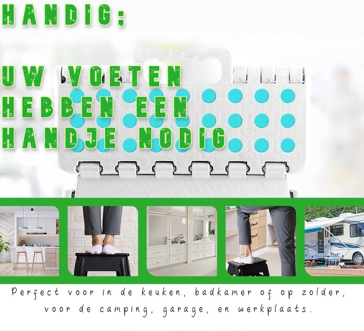 Splendole Opstapje Inklapbaar Caravanopstapje - Opvouwbaar - 100 Kg - Zwarte Krukje 6 Splendole Opstapje Inklapbaar Caravanopstapje - Opvouwbaar - 100 Kg - Zwarte Krukje - Afbeelding 4