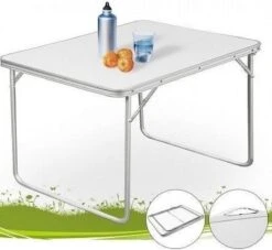 Merkloos Aluminium Inklapbare Tuintafel - Campingtafel - 80x60x68 Cm -Buitenkampeer Winkel 1200x1105