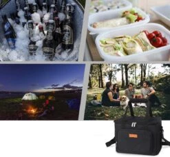 Lunchtas - Koeltas Voor Dames En Heren - Cool Bag - 4 Laags Geïsoleerde Koeltas - Kleine Cooler - Lunch Box - Lunchtas 15 Liter- Zwart -Buitenkampeer Winkel 1200x1107 3