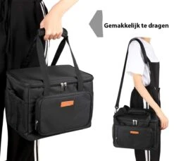 Lunchtas - Koeltas Voor Dames En Heren - Cool Bag - 4 Laags Geïsoleerde Koeltas - Kleine Cooler - Lunch Box - Lunchtas 15 Liter- Zwart -Buitenkampeer Winkel 1200x1107 4