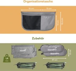 Skandika Campingstoel Compact SET – Campingstoelen – Campingstoel Tot 150 Kg Belastbaar - Kampeerstoel, Visstoel, Kleine Pakmaat, Opvouwbaar, Stabiel, Licht, Comfortabel Gepolsterd – Draagtas Meegeleverd – Vouwstoel – Kampeermeubelen – Grijs -Buitenkampeer Winkel 1200x1117
