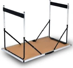 Kamyra® Campingtafel Inklapbaar - Kampeertafel, Partytafel - Opvouwbaar, Lichtgewicht & In Hoogte Verstelbaar - Aluminium/Hout -Buitenkampeer Winkel 1200x1121