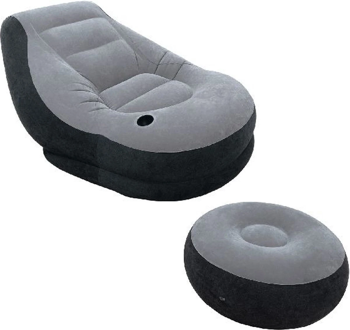 Intex Lounge Stoel - Ultra Lounge - Opblaasbaar - Grijs/zwart 6 Intex Lounge Stoel - Ultra Lounge - Opblaasbaar - Grijs/zwart - Afbeelding 4
