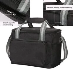 IBright Koeltas Opvouwbaar 15 Liter - 4 Laags Geïsoleerde Lunchtas - Waterdicht - Zwart -Buitenkampeer Winkel 1200x1134 3