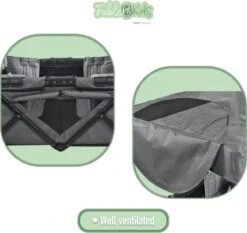 FableKids LEO X4Plus Opvouwbare Wagen Met Dak Fossil Grey -Buitenkampeer Winkel 1200x1134 6