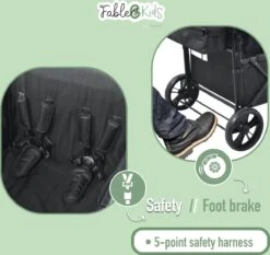 FableKids LEO X4Lite Opvouwbare Handkar Met Dak Onyx Zwart -Buitenkampeer Winkel 1200x1134 9