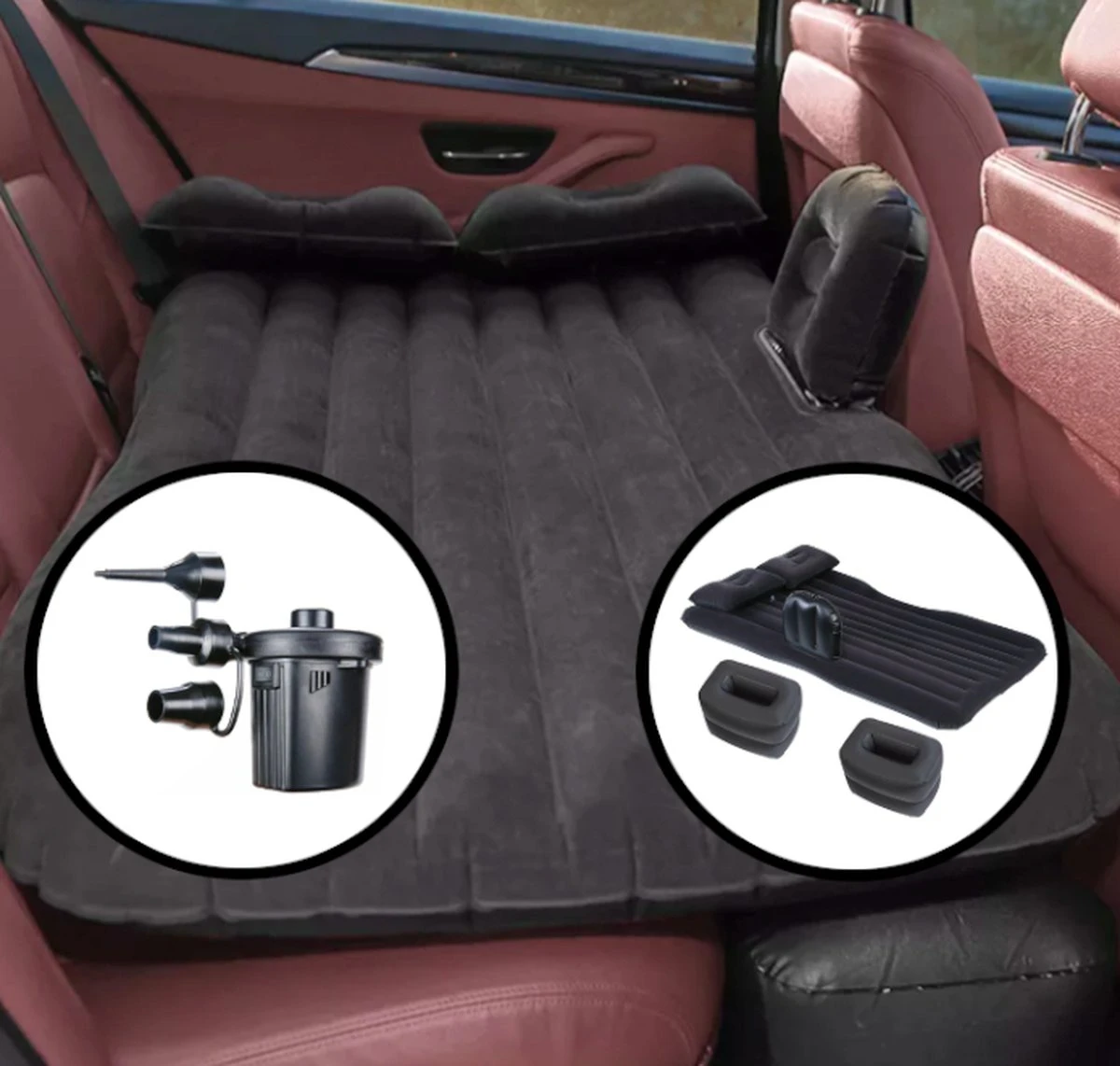 Auto Luchtbed - Auto Bed - Auto Matras - Achterbank En Achterbak - 2 Persoons - Incl. Elektrische Pomp - 175 X 125 CM 3 Auto Luchtbed - Auto Bed - Auto Matras - Achterbank En Achterbak - 2 Persoons - Incl. Elektrische Pomp - 175 X 125 CM