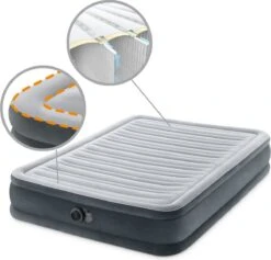 Intex Luchtbed - Twijfelaar - 137 X 191 X 33 Cm - Grijs - Met Ingebouwde Pomp, Hoeslaken Antraciet En Reparatieset 19 Intex Luchtbed - Twijfelaar - 137 X 191 X 33 Cm - Grijs - Met Ingebouwde Pomp, Hoeslaken Antraciet En Reparatieset -Buitenkampeer Winkel 1200x1152