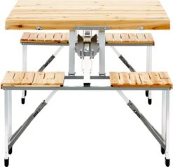 CAMPZ Fir Wood Picknicktafel, Bruin/grijs -Buitenkampeer Winkel 1200x1158