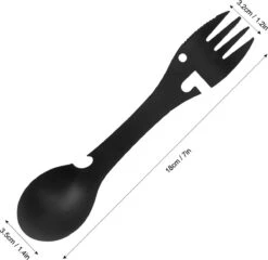 Luverno® - Spork - Incl. Bescherm Hoes - RVS - Bestek To Go - Reisbestek - Keukengadget - 5 In 1 Camping Bestek - Zwart -Buitenkampeer Winkel 1200x1164 7