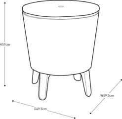 Keter Cool Bar - 3-in-1 - 49.5x49.5x84.5 Cm - Blauw -Buitenkampeer Winkel 1200x1169 3