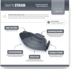 SensaHome- Siliconen Vergiet - Keuken Afgietdeksel - Afgiethulp - Siliconen - BPA Vrij - Grijs -Buitenkampeer Winkel 1200x1171 16