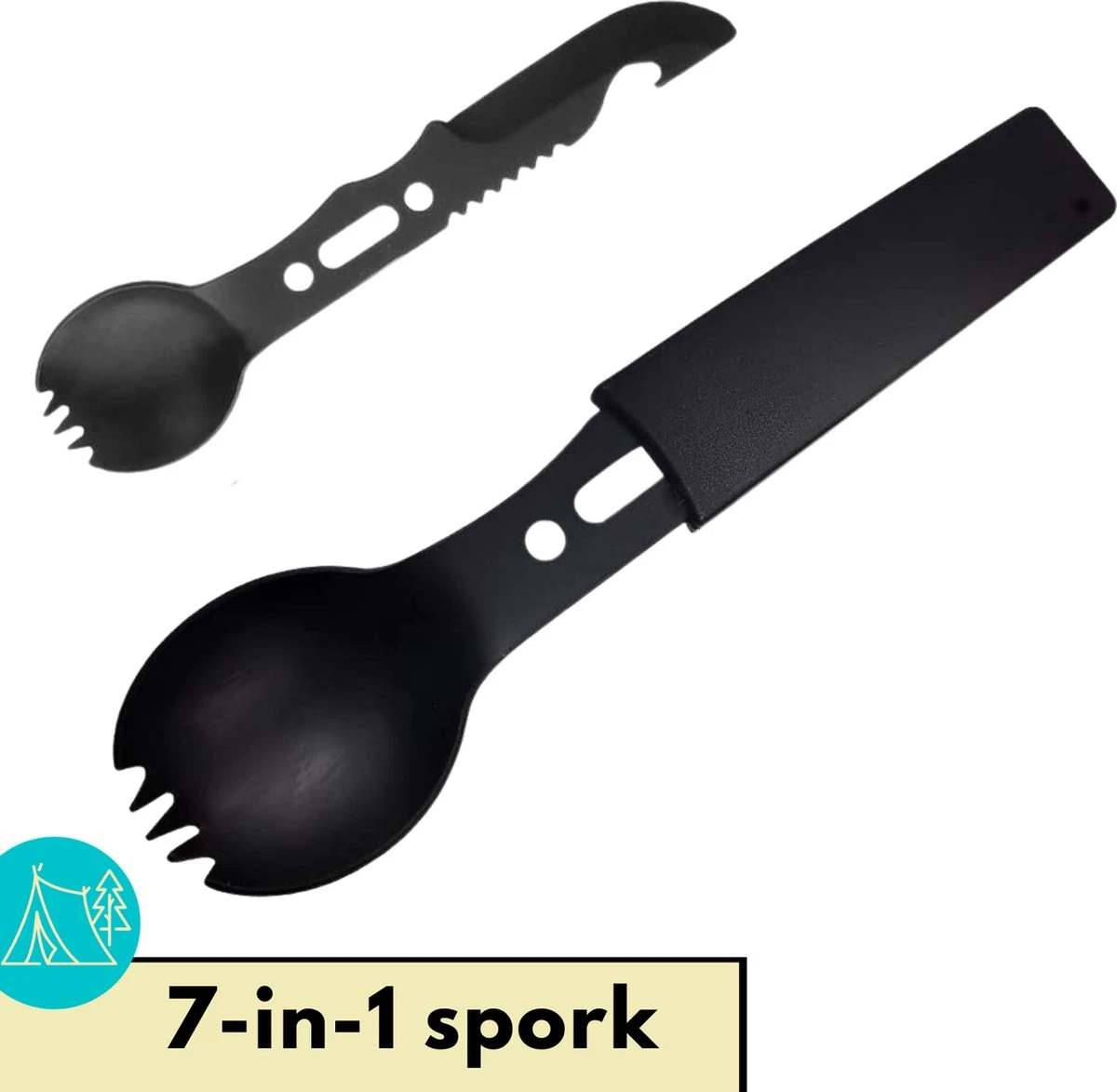 Lynnz® Spork 7 In 1 - Camping Bestek - Campingbestek - Campingservies - Reisbestek - Bestek To Go - Jachtmes - Rambomes 3 Lynnz® Spork 7 In 1 - Camping Bestek - Campingbestek - Campingservies - Reisbestek - Bestek To Go - Jachtmes - Rambomes