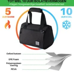 Brisby 4 Laags Geïsoleerde Koeltas - Lunchtas 10 Liter - Zwart -Buitenkampeer Winkel 1200x1178 2